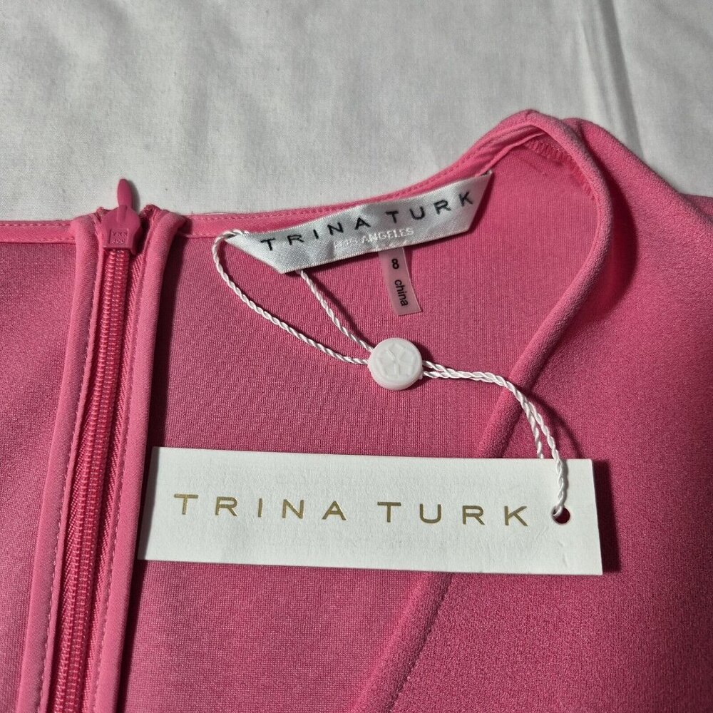 Trina Turk Women's Size 8 Midi Dress Women's Pink - Picture 5 of 8